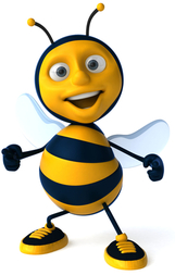 Busy bee cartoon